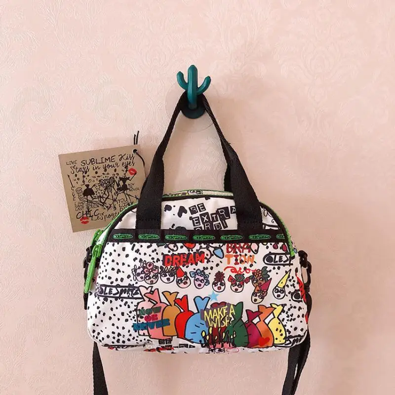 

Cartoon Lesportsac Bag Snoopy Hello Kitty Cloth Bale Storage Bag Multiple Layers Shell Bag Handbag Crossbody Bag 4332 Trumpet