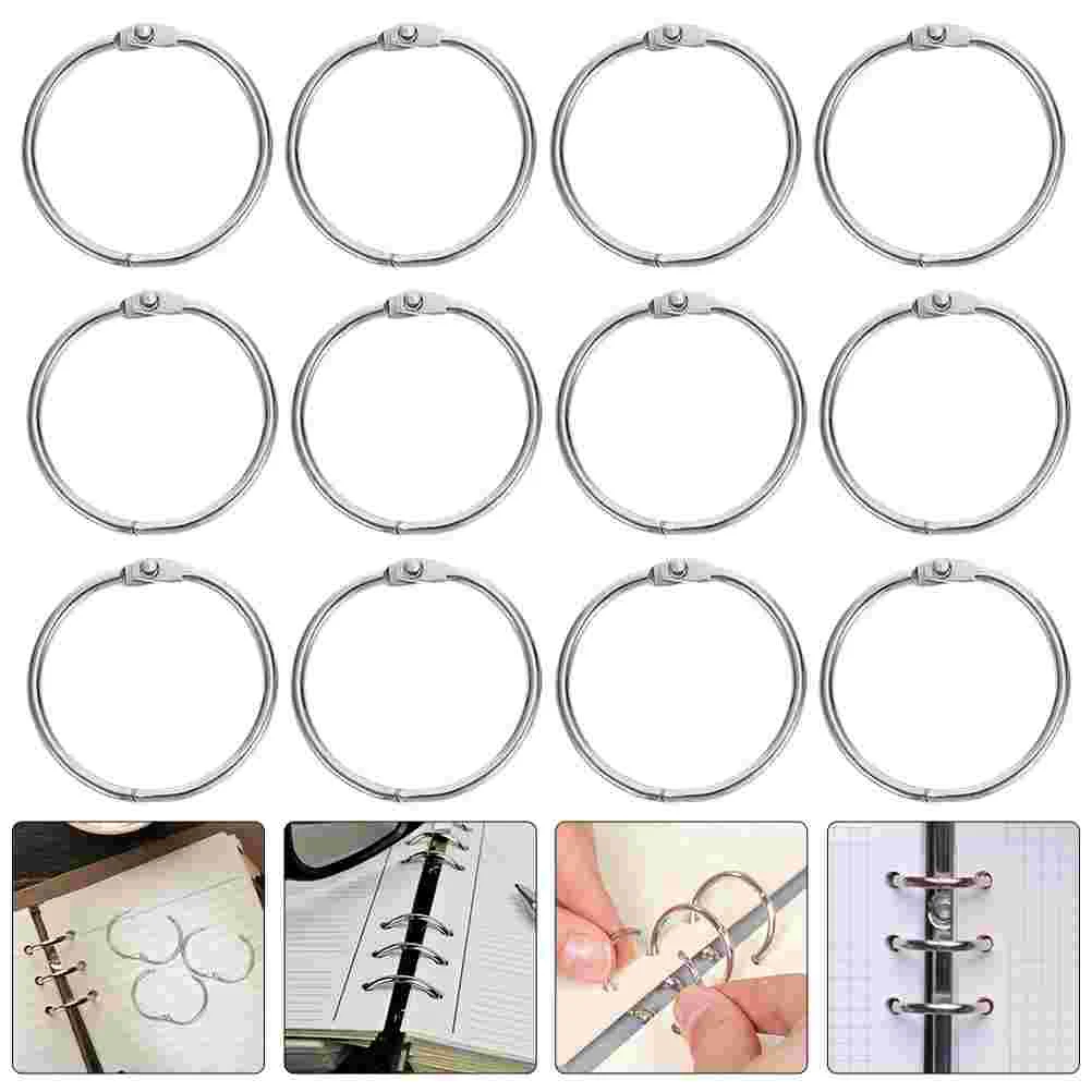 

20 Pcs Office Notepad Ring Binder Binding Rings Small Crafts Clip Exquisite Notebook Metal