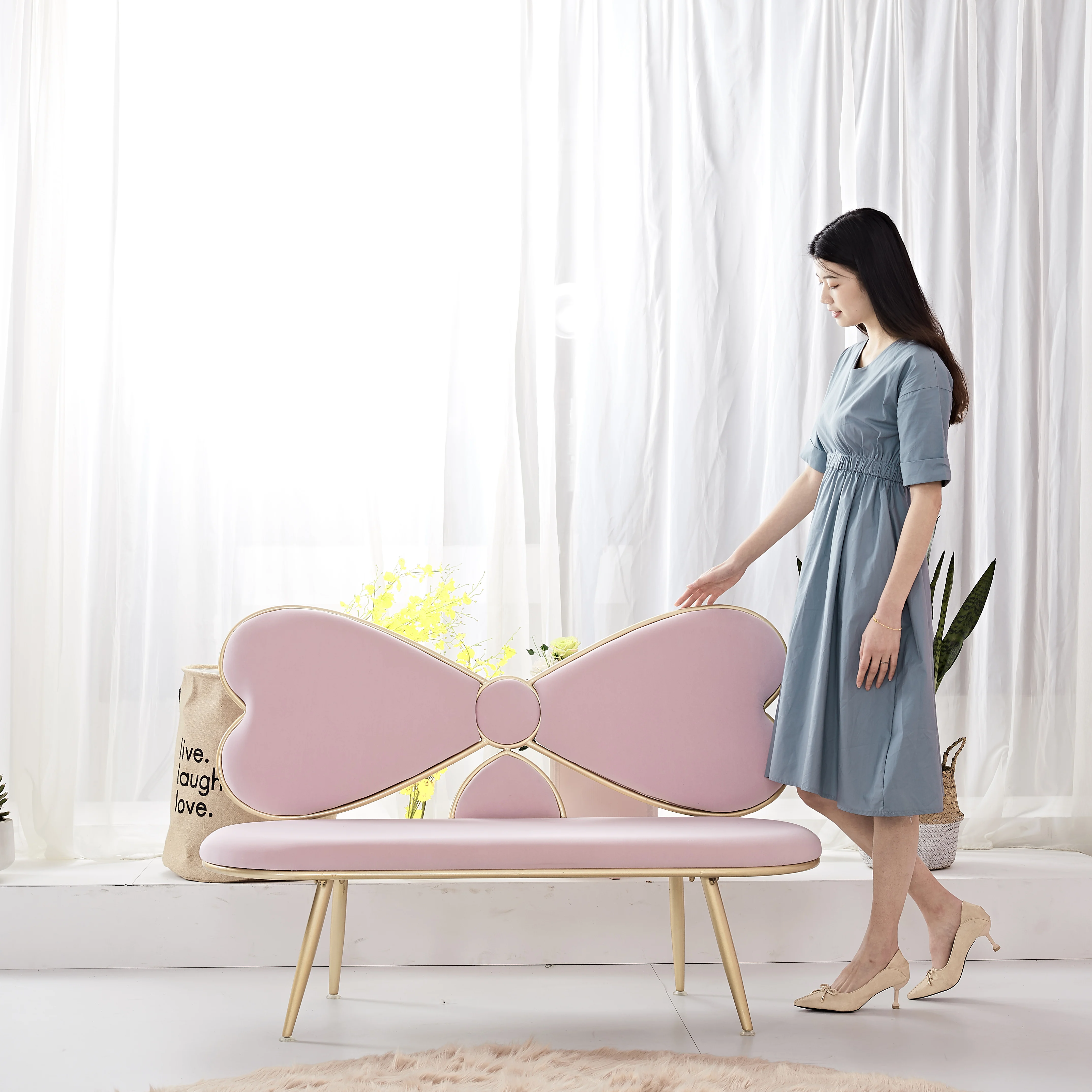 

Диван zq для салона красоты, магазина одежды, комбинация диванов в нордическом современном минималистичном стиле для гостиной, креативный м...