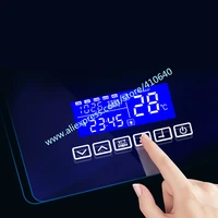 trumsense 3 sets of k3015cal touch switch screen led switch time temperature date radio bluetooth compatiable for washroom