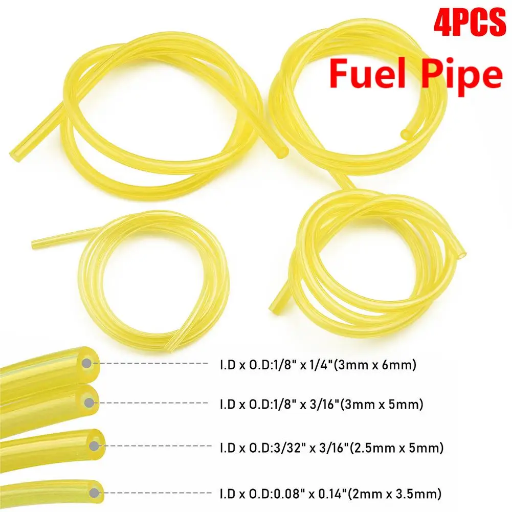 

4PCS Fuel Pipe Hoses With 4 Sizes For Chain Saws Blowers For Ordinary 2 Stroke Small Engines High Quality Parts
