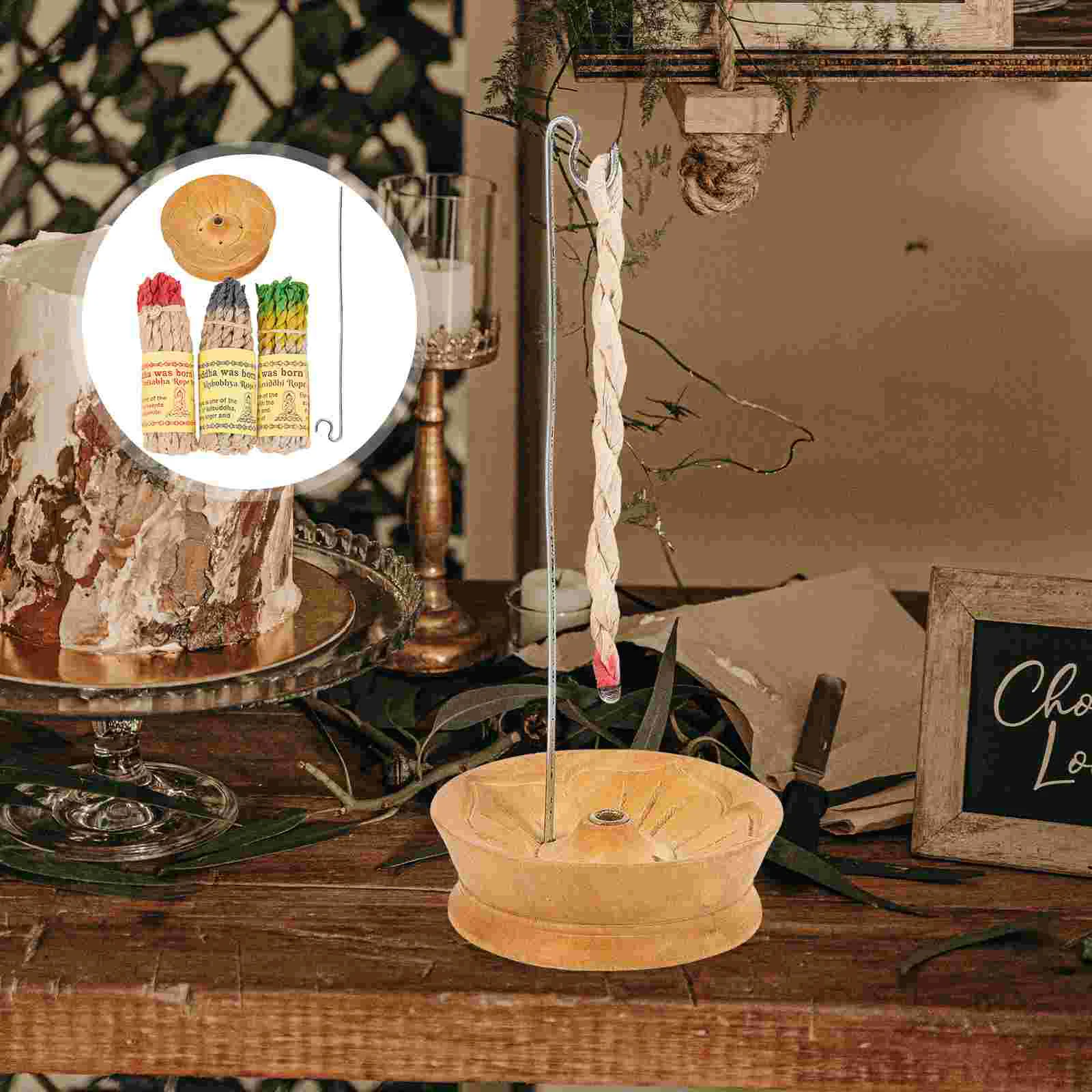 

1 Set Tibetan Rope Incenses Fragrance Rope With Rope Holder for Home Office