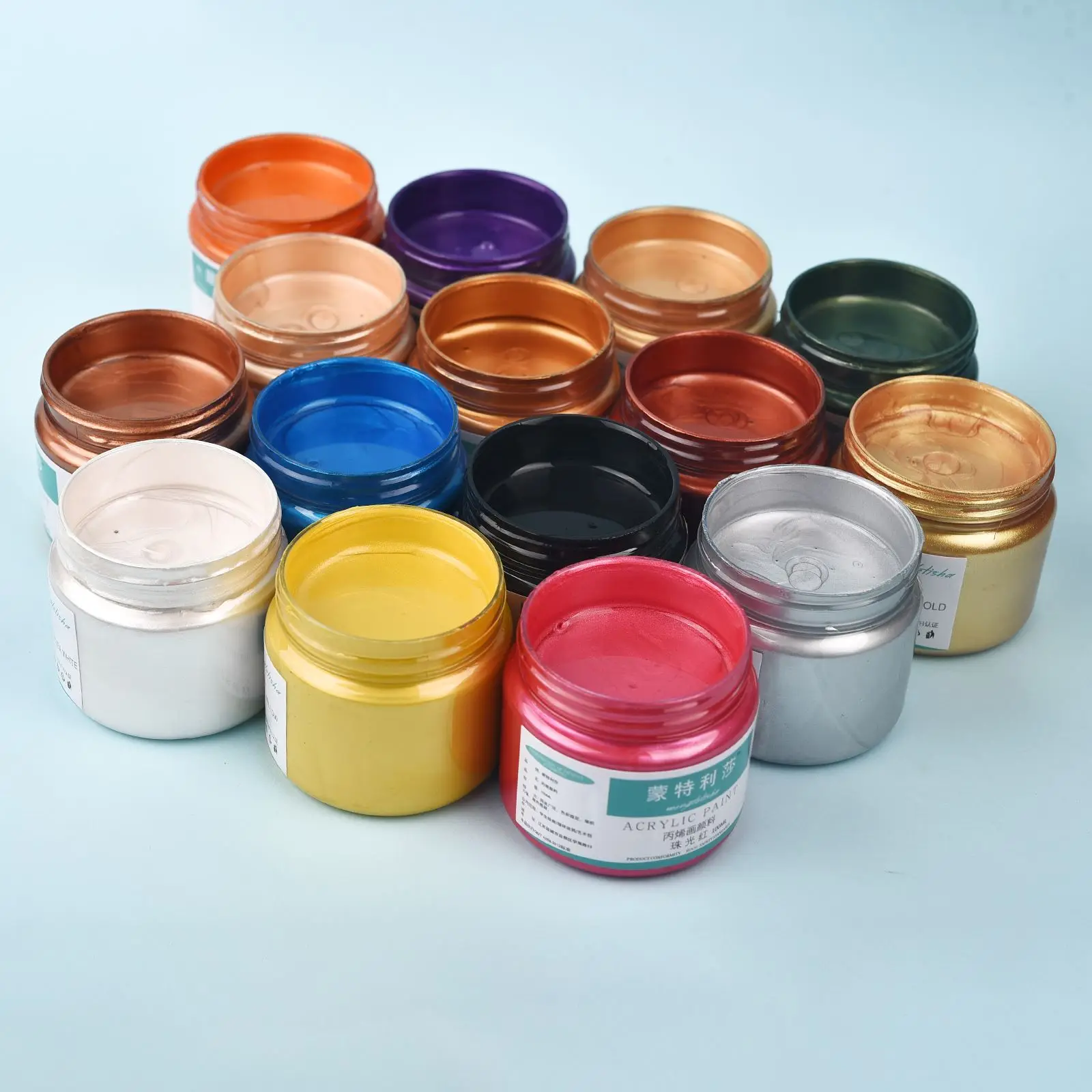 

60/100ml Metallic Acrylic Paint Resin Pigments Gold Silver Copper For Epoxy Resin Jewelry Making Handmade DIY Colorant Pigment