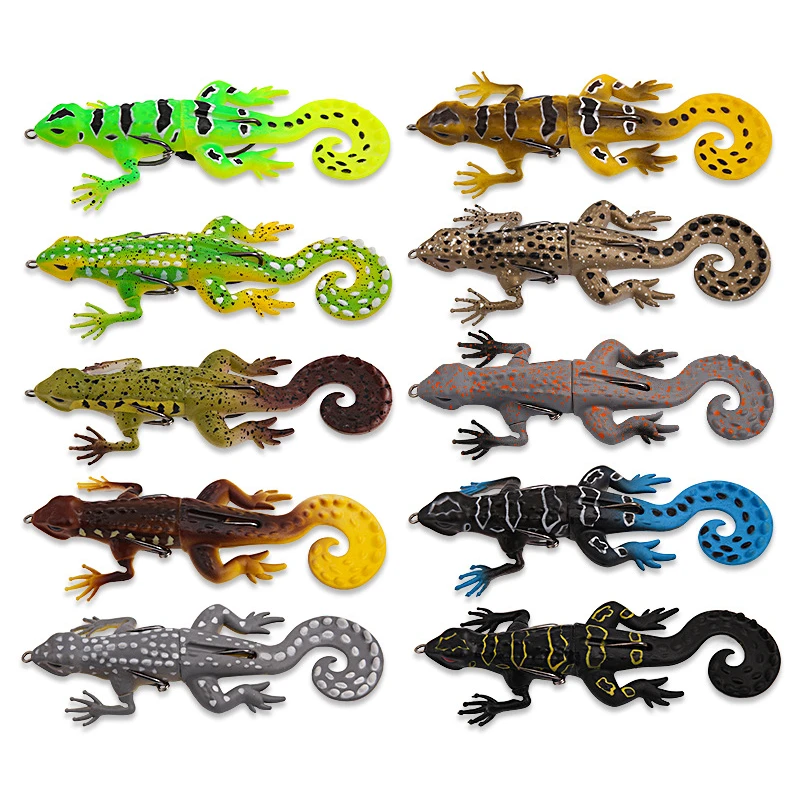 

1pcs Simulation Larva Soft Lures 13cm Wild Lizard Giant Giant Salamander Silicone Insect Pike Minnow Swimbait Jigging Baits Worm