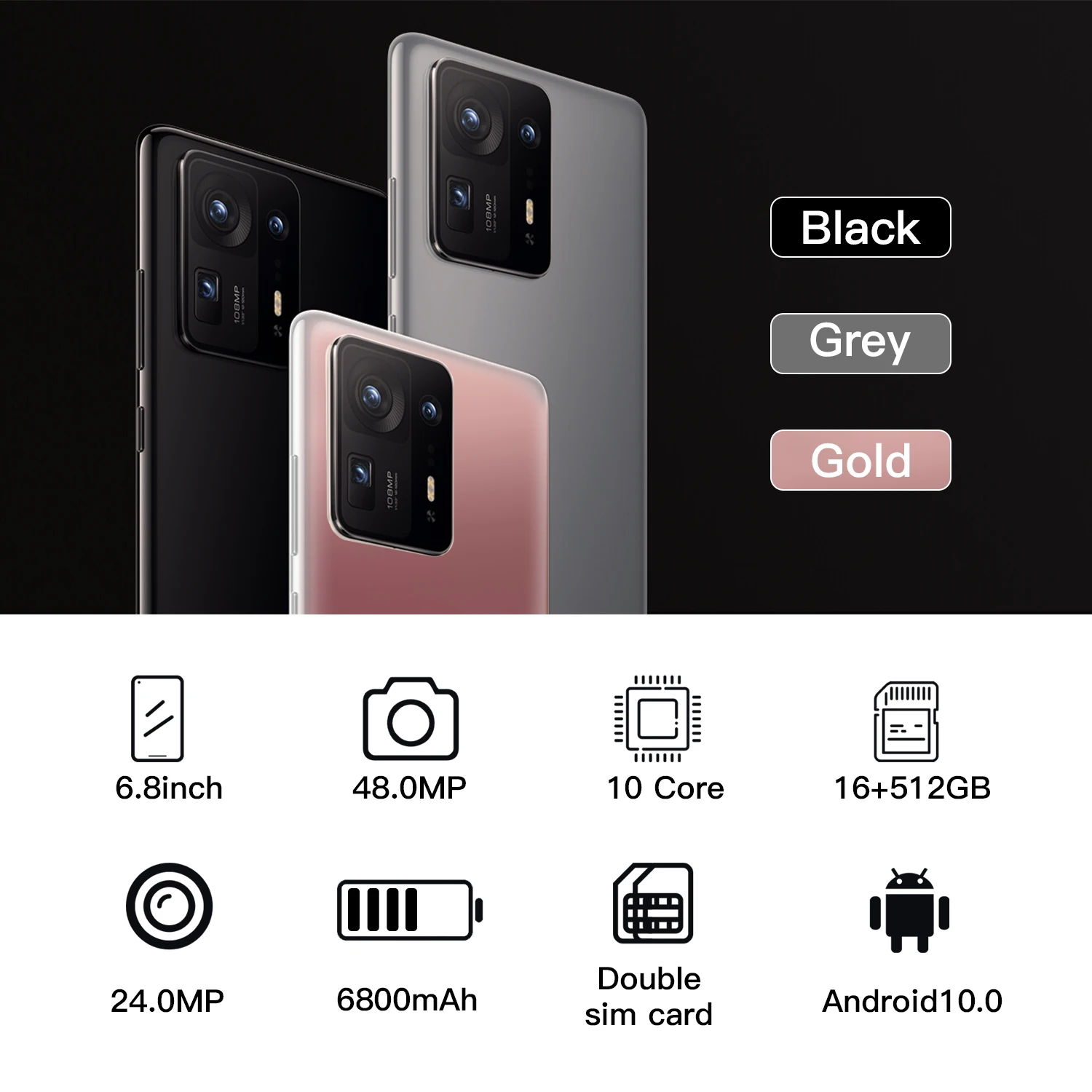 celular mix 4 pro android smartphone 6800mah unlocked global version phone 4g5g 24mp48mp mobile phones cellphones free global shipping
