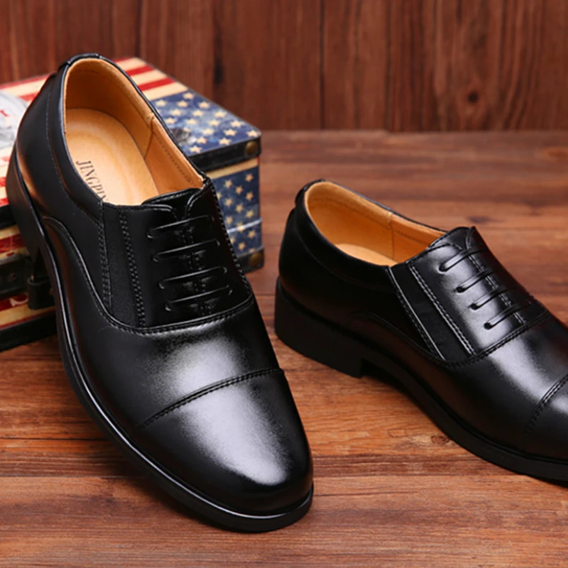 

Business Leather Shoes for Men Fashion Pointed Dress Footwear Comfortable Casual Wedding Party Oxfords Zapatos Hombre Vestir