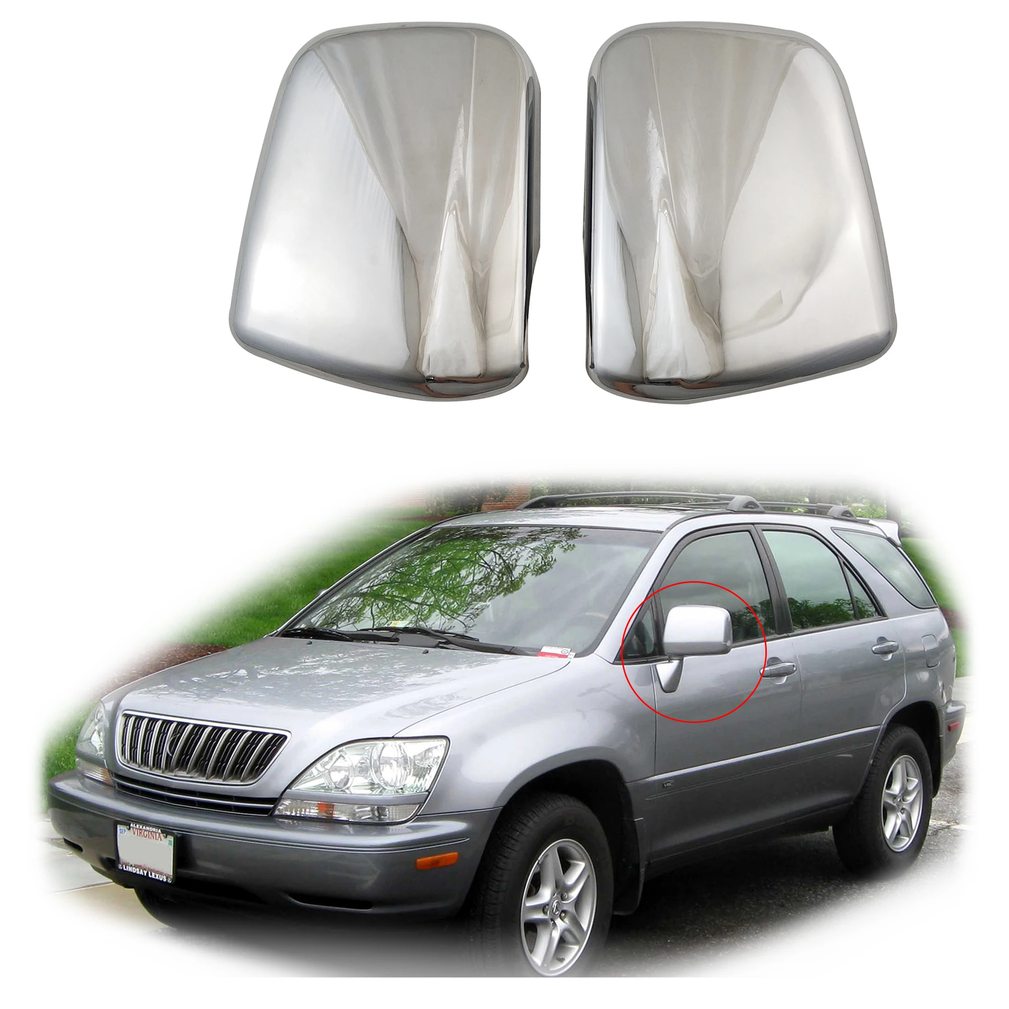 

Yifei Car Rearview Accessories Plated Chrome Side Mirror Cover Trim For Lexus Rx300 XU110 RX 300 Is300 1998 1999 2000 2001 2003