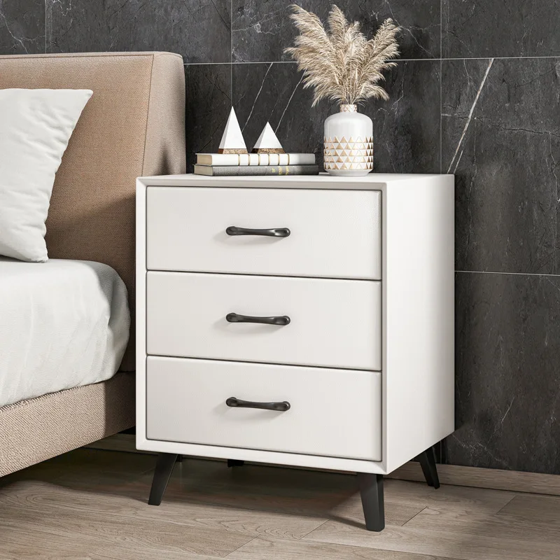 

Bedside Storage Cabinet 2021 New NightstandsLight Luxury Bedside Table Simple Leather Home Bedside Table Simple Modern Bedroom S