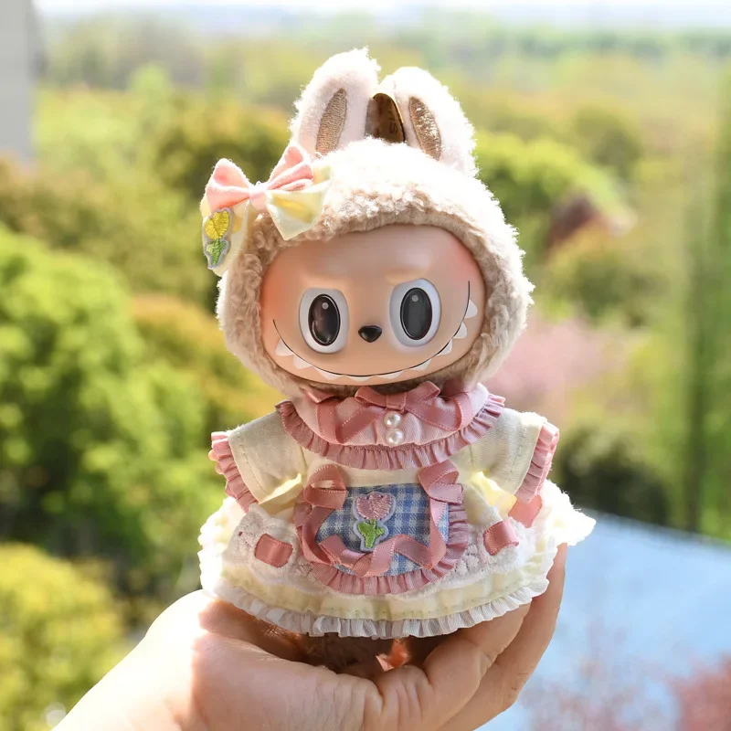 17 см мини-плюшевая кукла одежда аксессуары Корея Kpop Exo Labubu Idol розовый полосатый