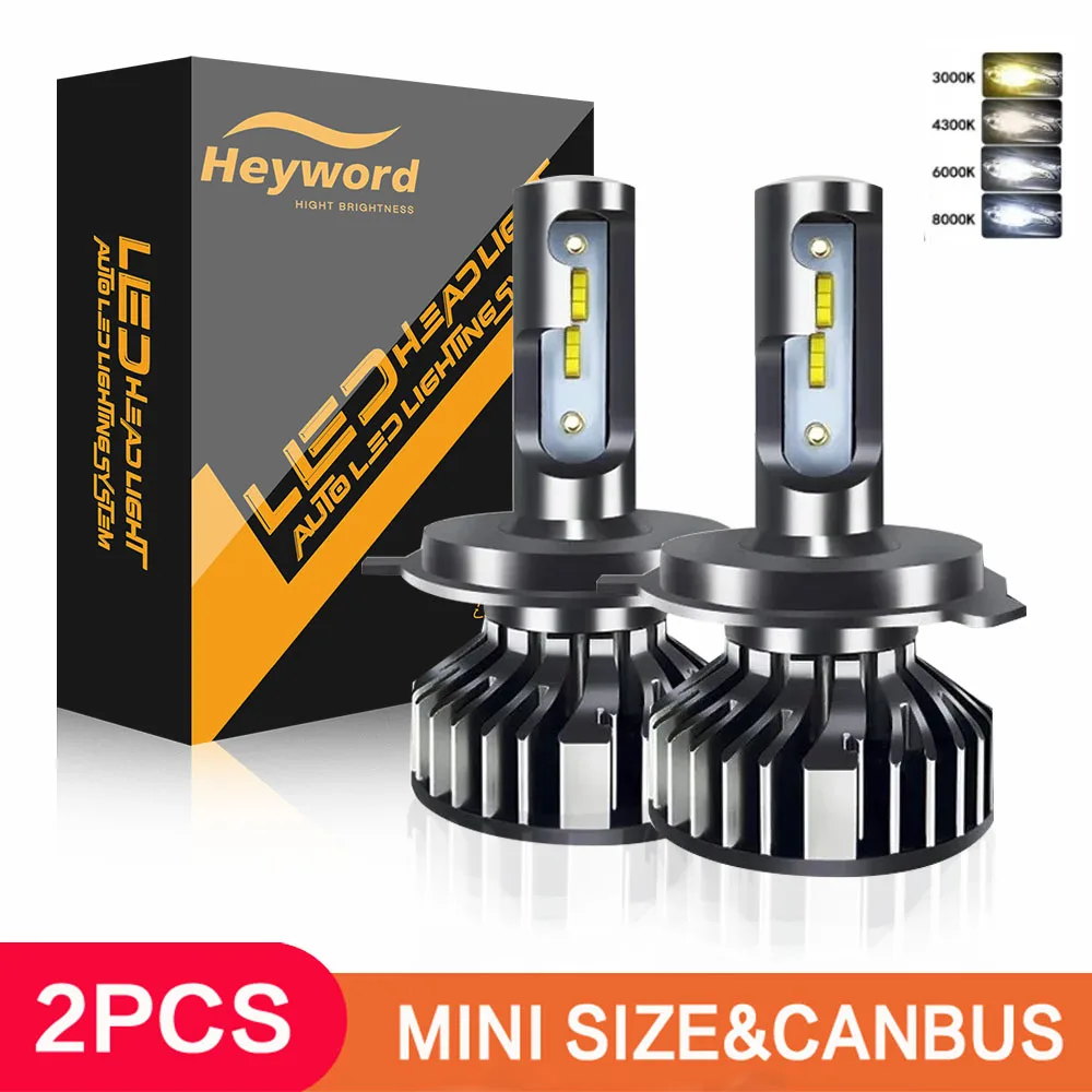 Heyword 22000lm 120 Вт Светодиодные Автомобильные Фары Универсальные Подходят Для H4 H7 H1