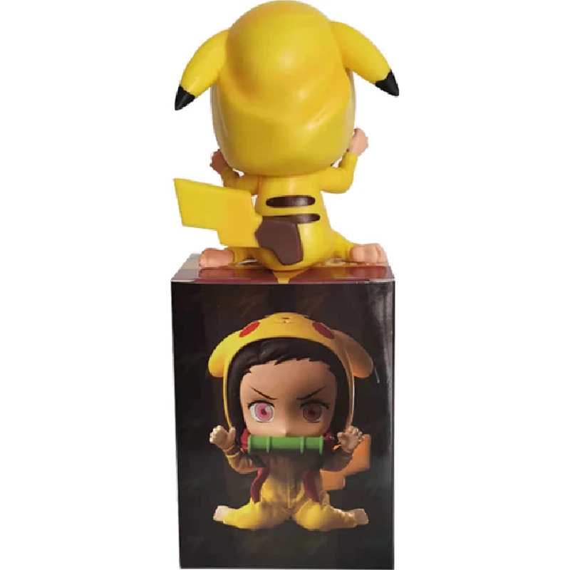 Аниме Kawaii Kimetsu No Yaiba рассекающий демонов Пикачу незуко ПВХ экшн-фигурка