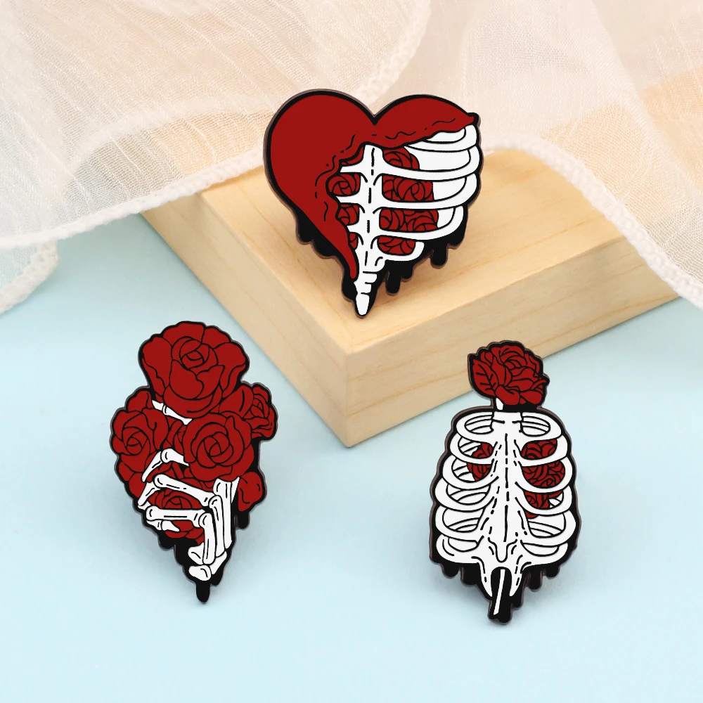 Значок на лацкан Life and Death для пар Мужская креативная эмалированная заколка в