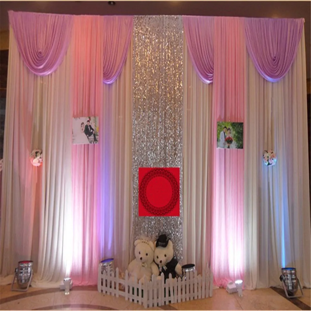 

Wedding 3mx6m Backdrop Wedding Stage Curtain Background Stage Backdrop The Wedding Arrangement
