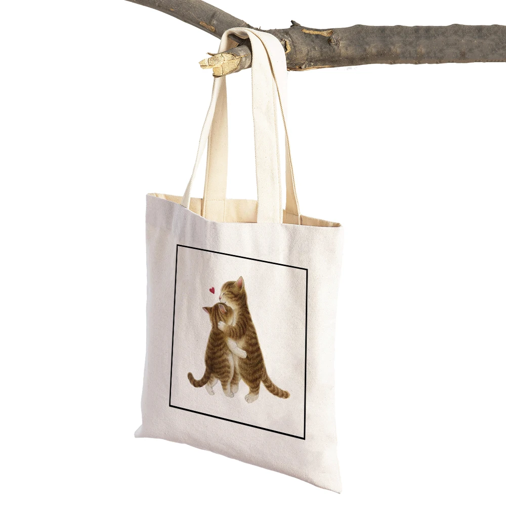 

Холщовая женская сумка для покупок с принтом лошадей, модный двусторонний тоут на плечо с дикими животными для путешествий, сумочка для суп...