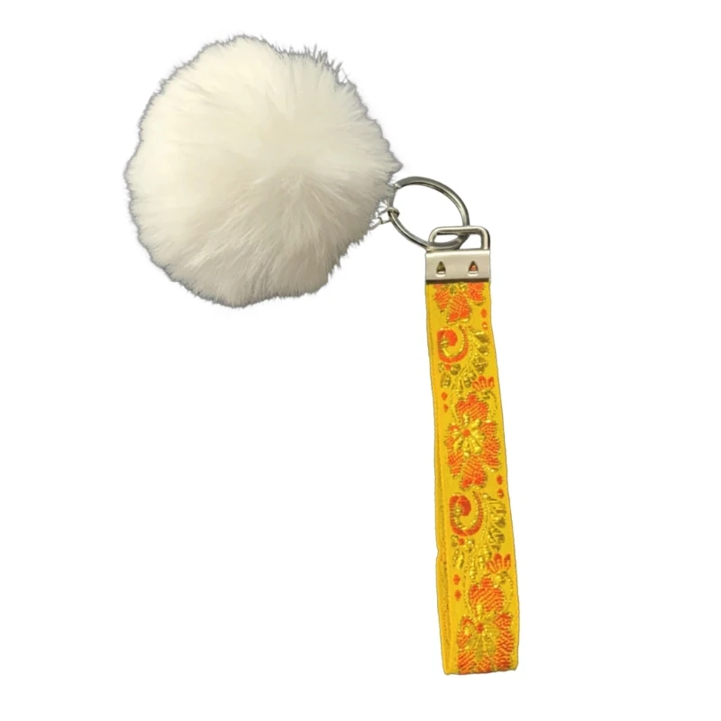 U90C милый плюшевый кулон с помпонами брелок для ключей мягкий декор