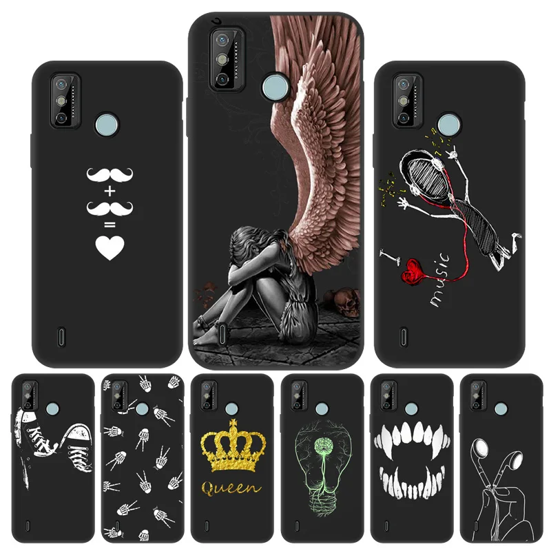 

Black Phone Case For Tecno Spark 7P Case Spark 7 6 Go Cover For Tecno Spark 6 Air 5 Pro Pova 2 Camon 15 Shockproof Soft Fundas