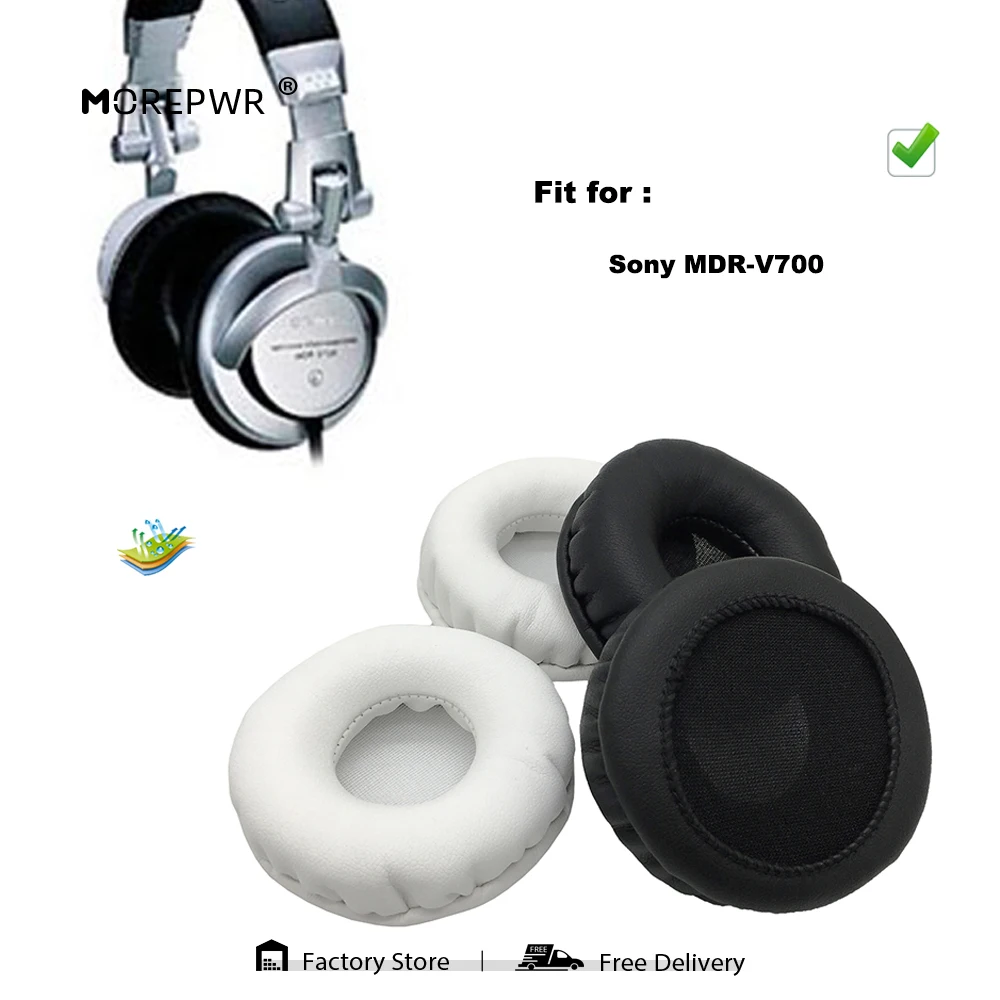 

Morepwr New Upgrade Replacement Ear Pads for Sony MDR-V700 Headset Parts Leather Cushion Velvet Earmuff Sleeve Cover