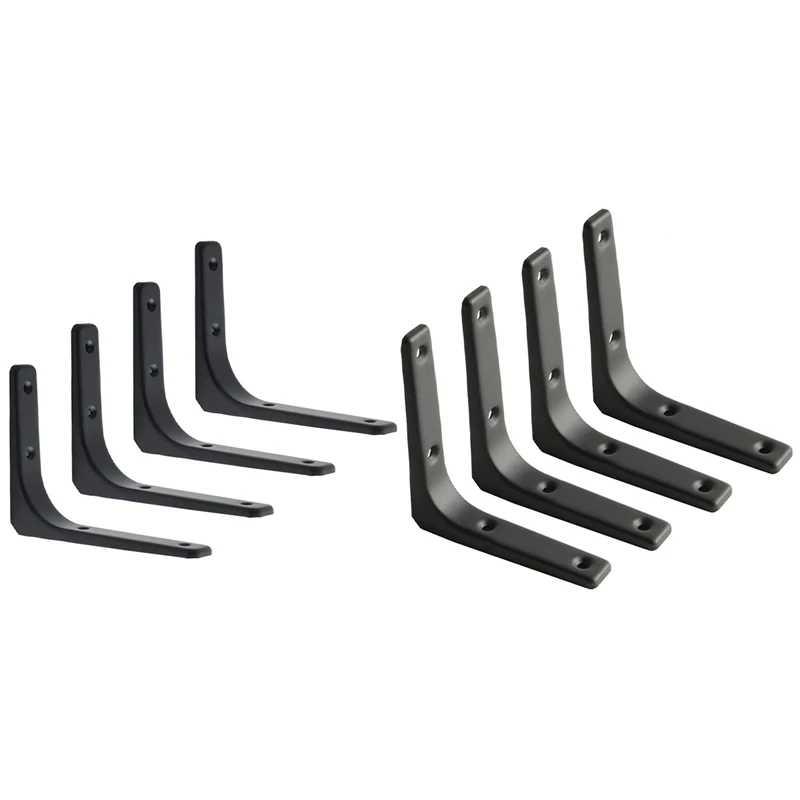 

HOT-8 PCS Iron Wall Shelf Bracket, Heavy Duty Shelf Support Bracket Decorative Joint Angle Bracket
