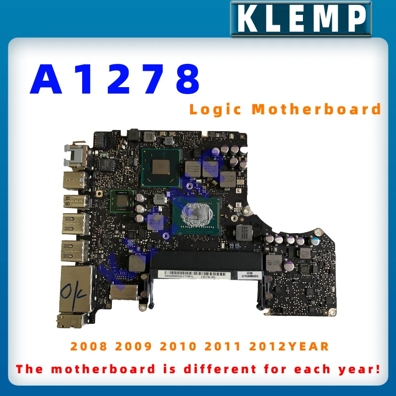 A1278 Motherboard For MacBook Pro 13" A1278 Logic Board WIth I5 2.5GHz/I7 2.9GHz 820-3115-B 2008 2009 2010 2011 2012 MD101 MD102