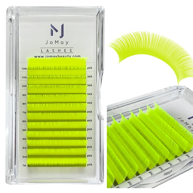 

Colorful Individual Premium Eyelashes Super Soft Silk Mink 8-16mm Mixed Length Extension Volume False Lashes Supplie Cilios
