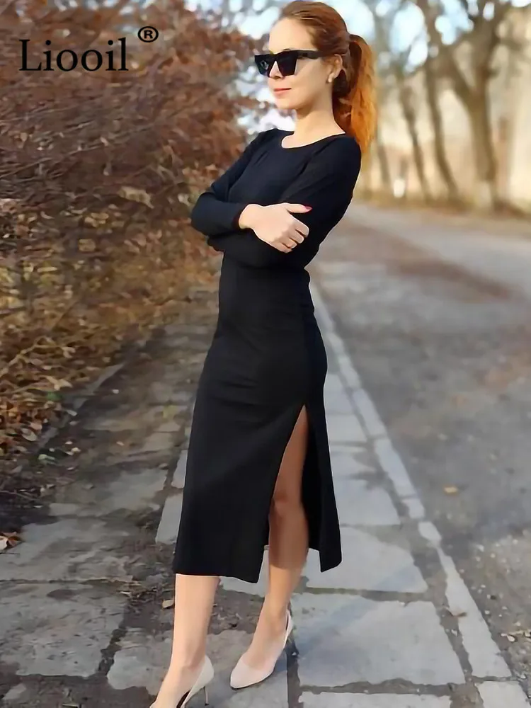 95% Cotton Sexy Bodycon Slit Midi Women's T-shirt Dress 2022 Streetwear Green Black Basic Casual Summer Sundress Tank Dresses