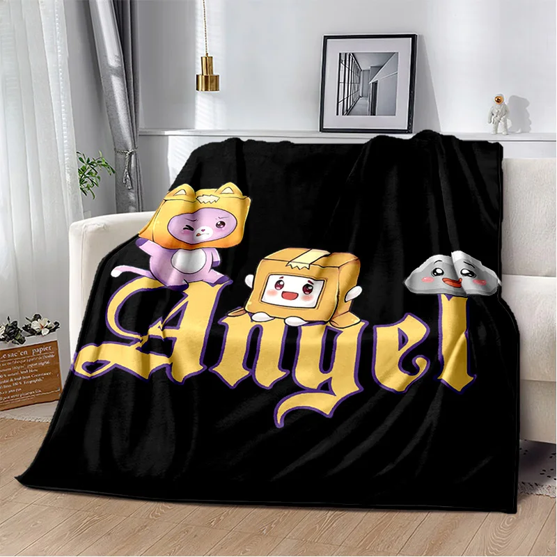 Милое мягкое плюшевое одеяло Lankybox Happy Foxy Boxy and Rocky фланелевое для гостиной спальни