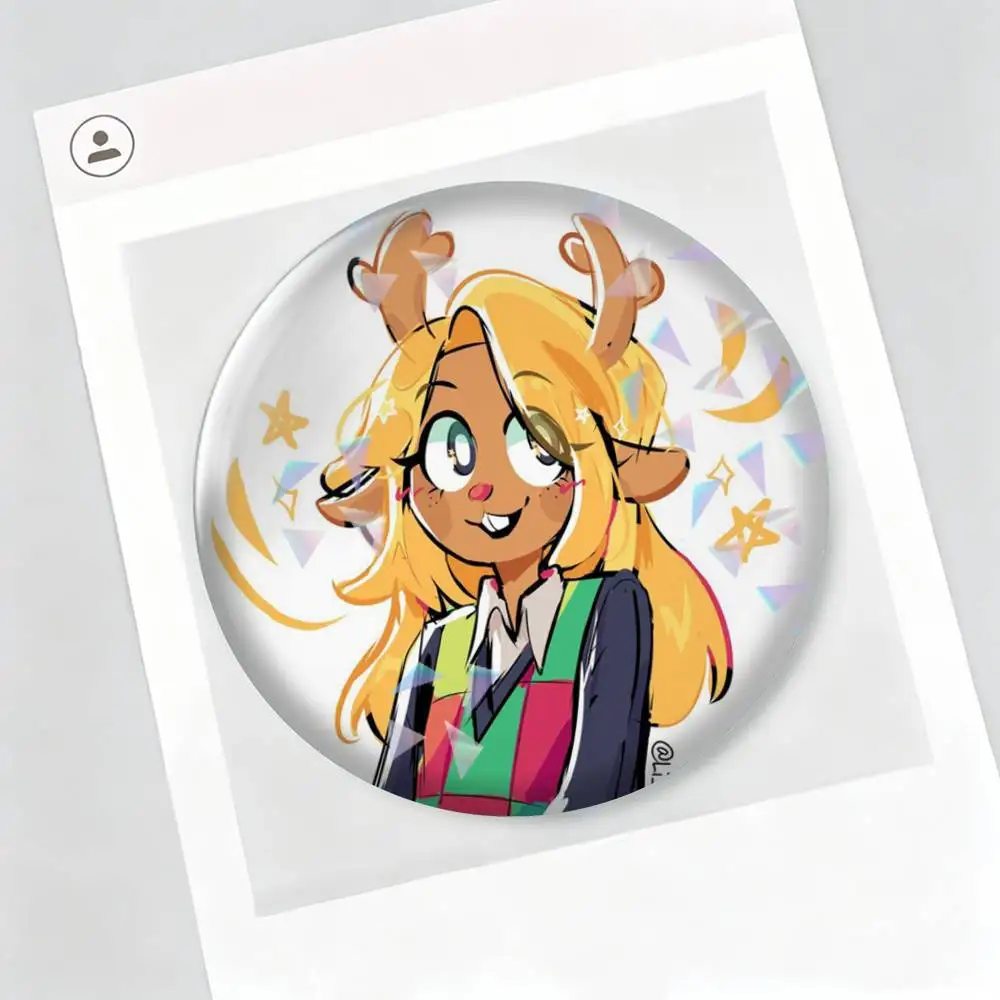Металлическая декоративная брошь Noelle Holiday-y Deltarune Susie для рюкзаков, одежды, курток, аксессуаров, сувенир. (art.: 3920dbf438f4a) - 3920dbf438f4a