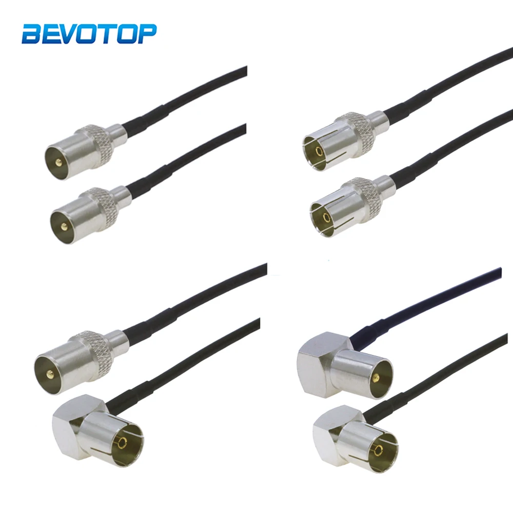 Купи 1Pcs 15cm-10m RG174 Extension Cable TV Male Plug 90 Degree to TV Female Jack Right Angle Pigtail Coaxial Jumper RF Cable 50 Ohm за 183 рублей в магазине AliExpress