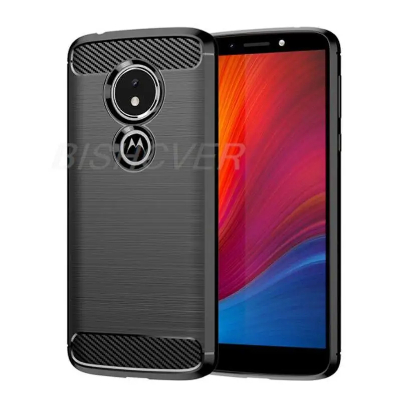 Carbon Fiber Brushed Shockproof Soft Cover For Motorola Moto G7 E5 Plus Z2 Force Z3 Z4 Play Magnetic Ring Holder Case images - 6