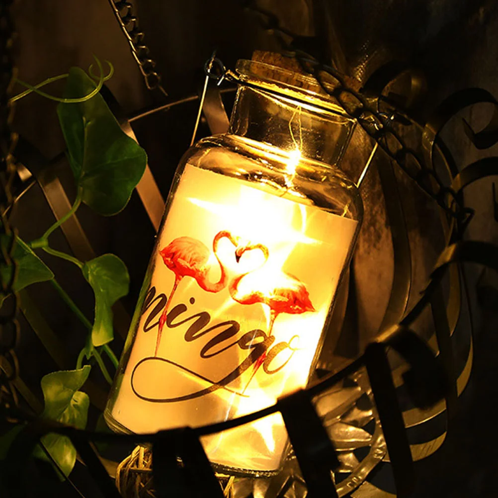 

1 Pc Wishing Bottle Glass Transparent String Decoration for Home
