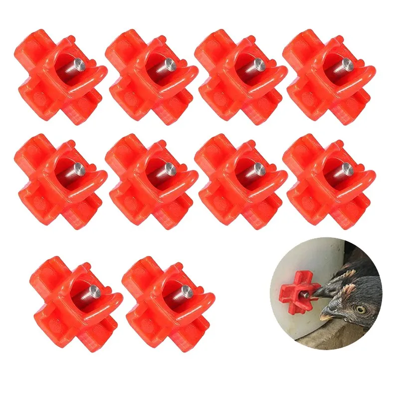 

10pcs Chicken Water Dispenser Automatic Feeding Nipple Waterer Poultry Breeding Quail Automatic Drinking Bowl
