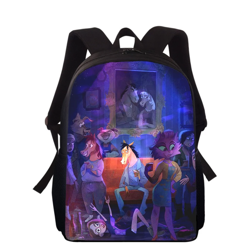 Bo Jack Horseman 15” 3D Print Kids Backpack Primary School Bags for Boys Girls Back Pack Students School Book Bags