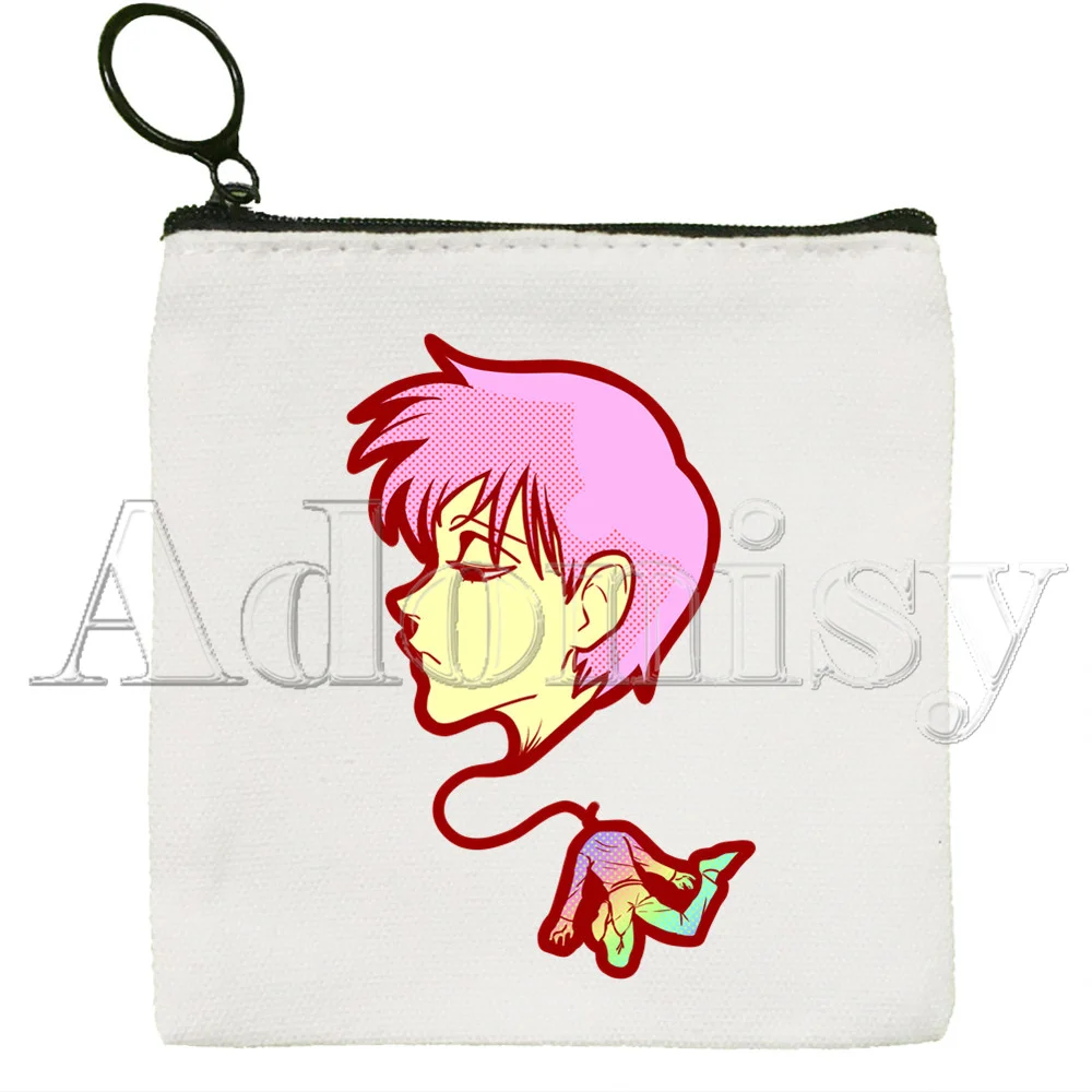 Junji Ito Hand-painted Wallet Blank Canvas Pure White Cloth Bag Customized Hand-painted Small Coin Bag