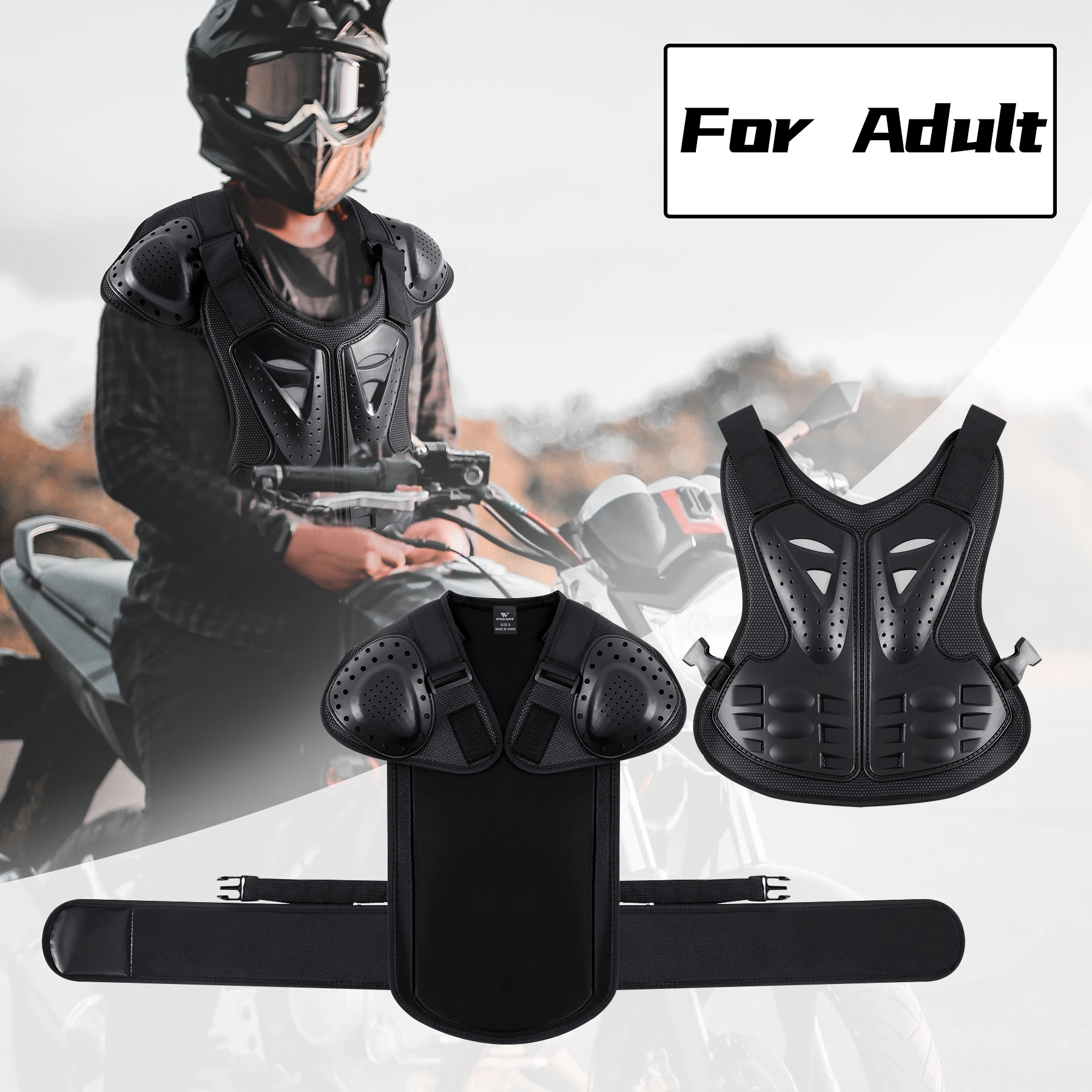 

Samger Adult Motorcycle Dirt Bike Body Armor Protective Jacket Chest Back Protection Vest For Motocross Skiing Outdoor Driving