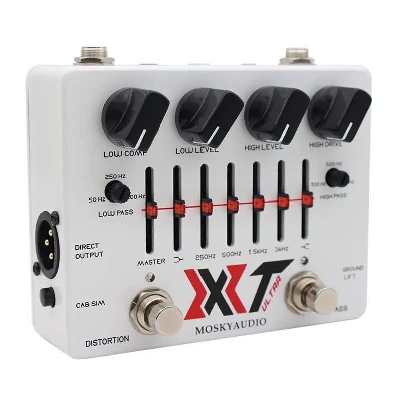 Фото 【TRAVEL ESSENTIAL】MOSKYAUDIO Bass Effects 6-полосный эквалайзер, имитация кабинета, XLR, Ground Lift, компрессионный бас, 9V DC №2