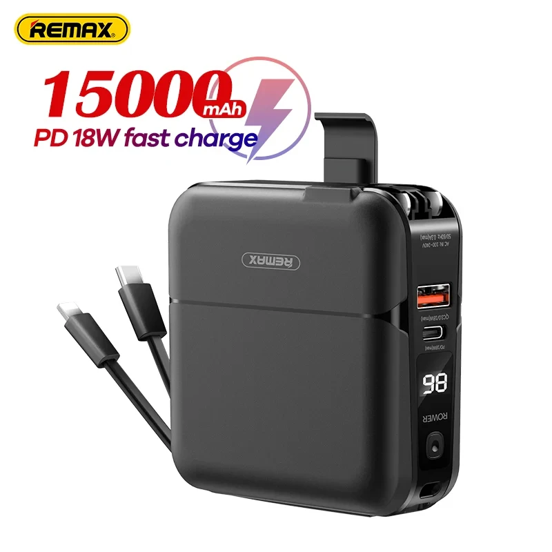 Внешний аккумулятор Remax на 15000 мА · ч 18 Вт PD3.0 QC3.0