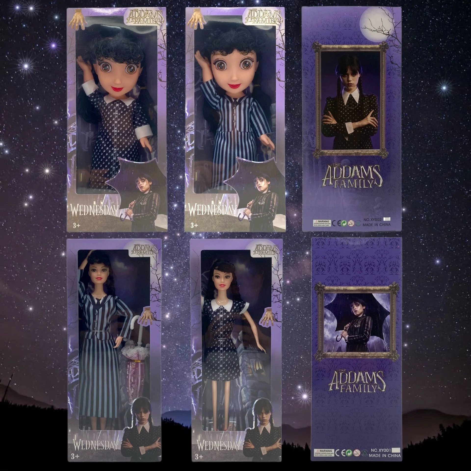 

Wednesday Addams Figure Toy Movies & Tv Plush Jointed Doll With Full Set Clothes Dress Collectible Desktop Ornament For Kid Gift