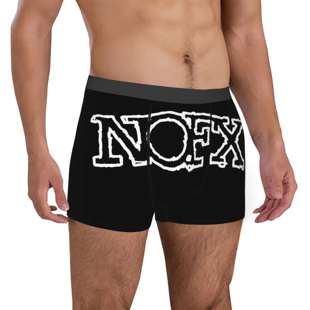 Сексуальные шорты-боксеры Nofx Punk Band с логотипом мужские трусы мужское нижнее
