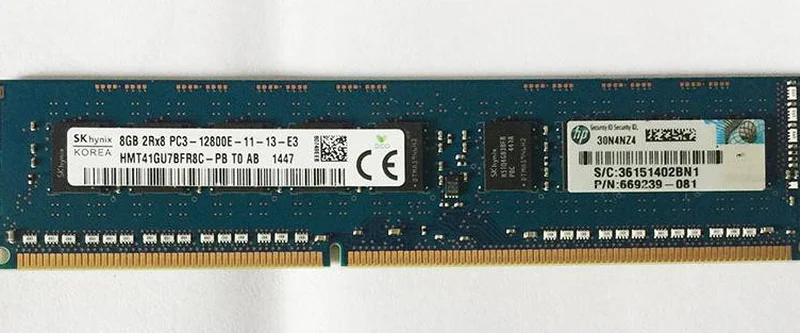 

RAM 669324-B21 Boxed 8G DDR3 1600 ECC PC3-12800E 669239-081 Memory