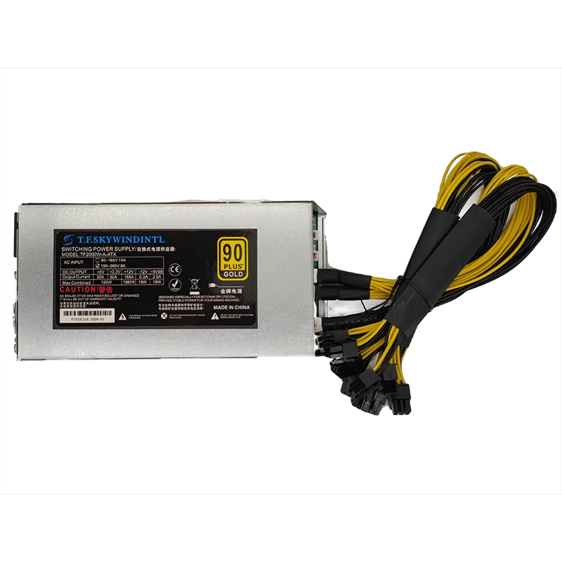 Блок питания Antminer Bitmain 2000 Вт 6PIN T9 ETH PSU antminer S9 S7 L3 BTC LTC DASH 1800 блок для майнинга |
