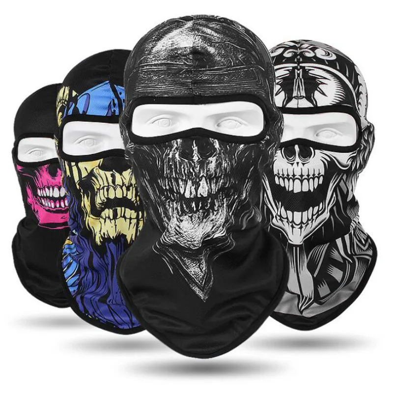 

Motorcycle Face Mask Cool Robot Skeleton Halloween Mask Scarf Joker Headband Balaclavas for Cycling Fishing Ski Face Shied