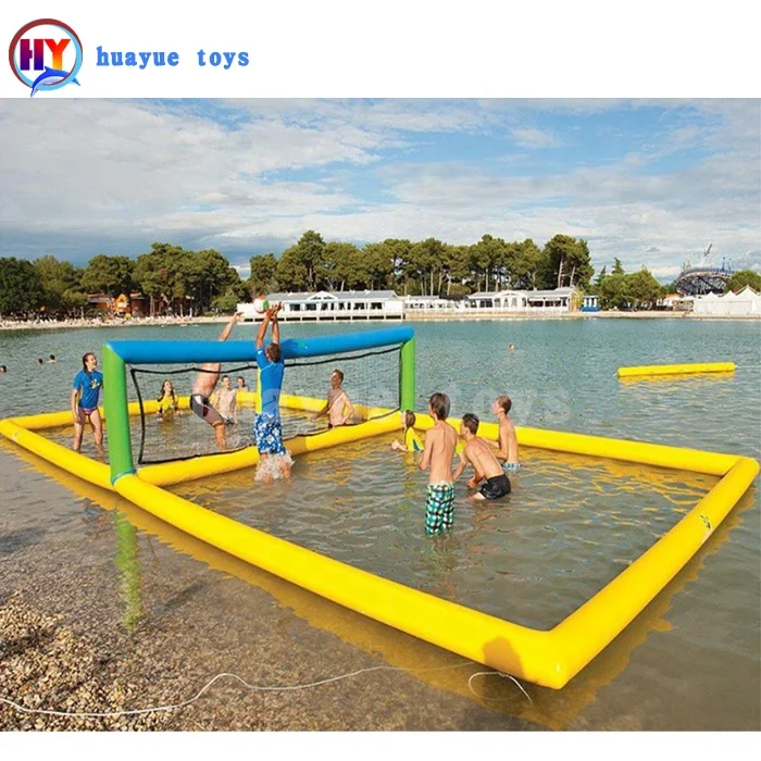 

Outdoor floating inflatable volleyball field water beach volleyball court float game for sale Inflatable water volleyball court