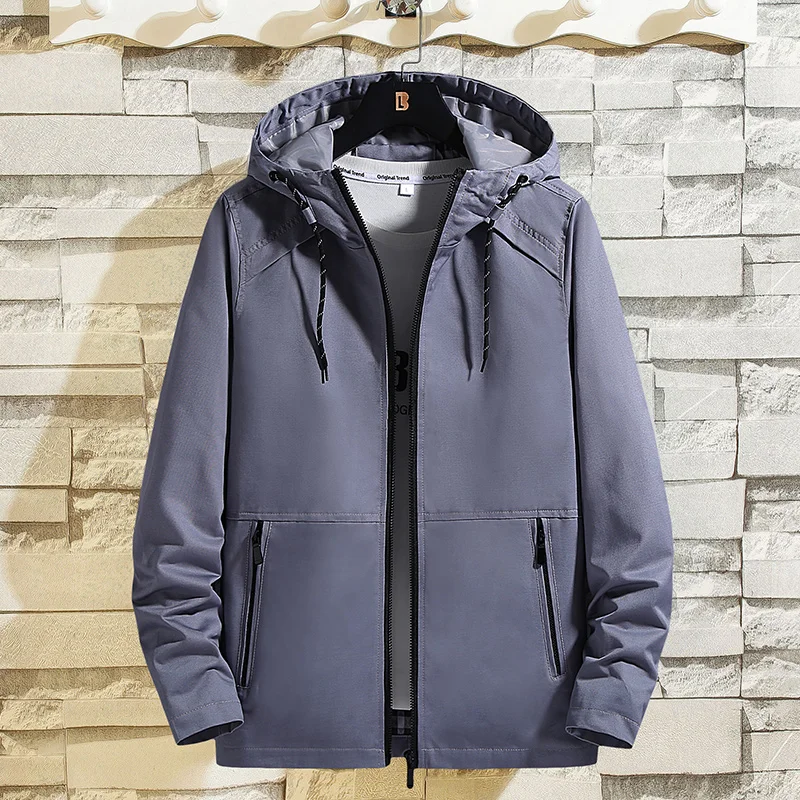 Куртка Мужская одежда Верхняя Весна и осень Корейская мода Куртка-карго Капюшон