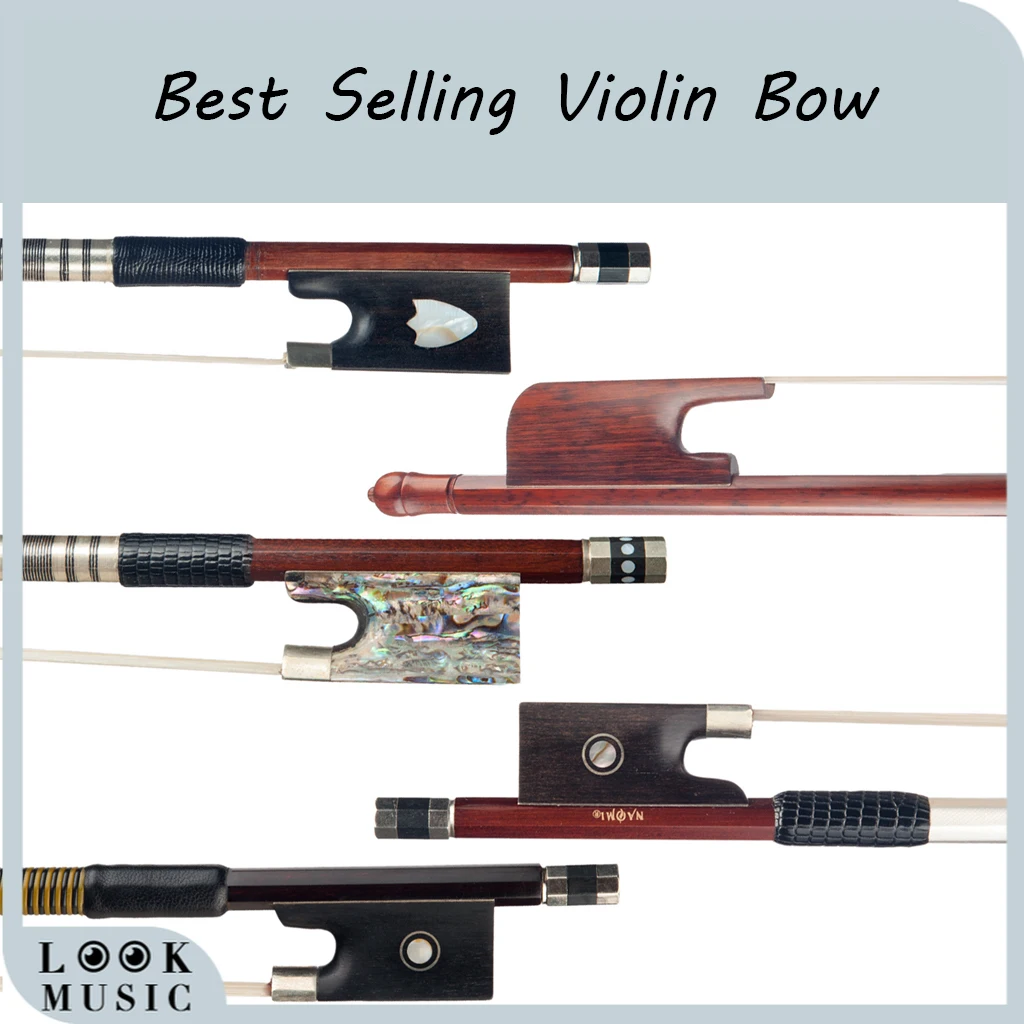 

4/4 Full Size Violin Bow Handmade Bow Brazilwood/Carbon Fiber/IPE/Pernambuco/Snakewood Violin Bow Well Balance Bow