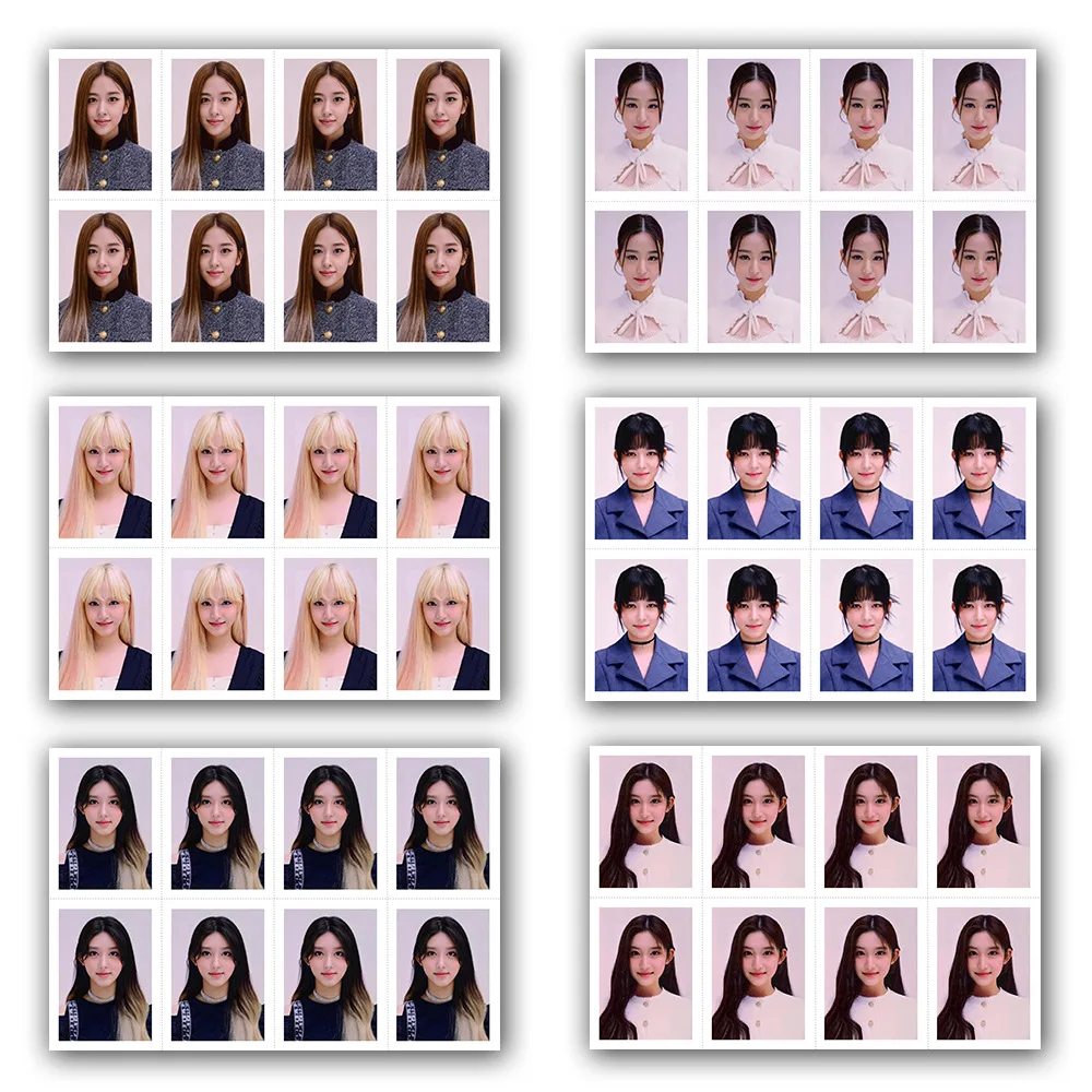 

1PCS/Set Kpop Top Girl Group IVE Group ELEVEN Around One Inch ID Photo IZONE Support Card Photo YUJIN The Same Model Fan Gifts