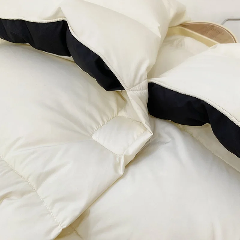 Lady Fashion Down Coats 2023 New High Quality White Goose Down Thick And Warm Crop Jacket HA5237