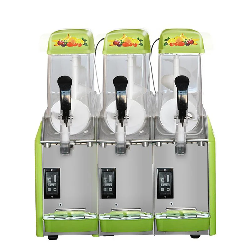 

12L*3*4 Commercial Slushie Machine Home Snow MeltingMachine Frozen Drink Dispenser Ice-Cool Juice Smoothie Granita Vending