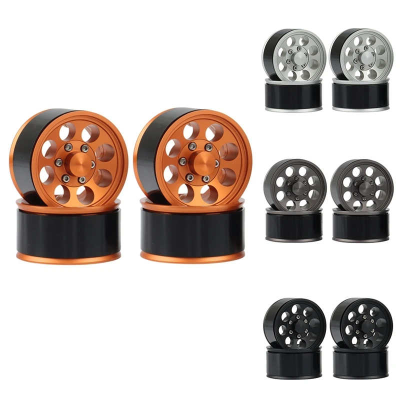 

4PCS 1.55 Metal Beadlock Wheel Rim Hubs For 1/10 RC Crawler Car Axial Yeti Jr RC4WD D90 TF2 Tamiya CC01 LC70 MST JIMNY