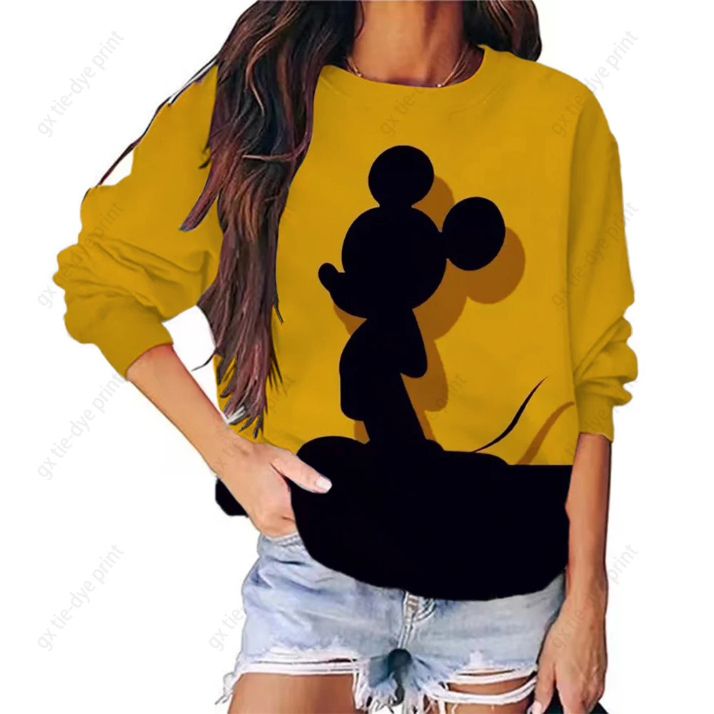 

Women'S Crewneck Sweatshirts Disney Minnie Mickey Mouse Print Sweatshirt Casual Blouse Pullover New In Hoodies & Sweatshirts