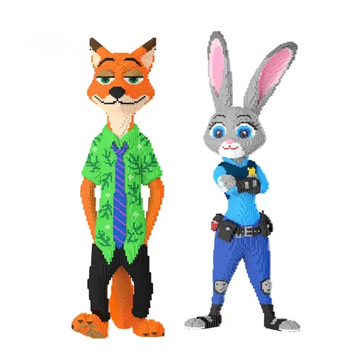 

100cm Zootopia Building Blocks Disney Nick Wilde Judy Hopps Diamond 4 Style Assembled Connection Brick Figure Toys For Kid Gift